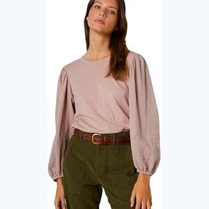 NWT VELVET BY GRAHAM & SPENCER BLUSH TOP